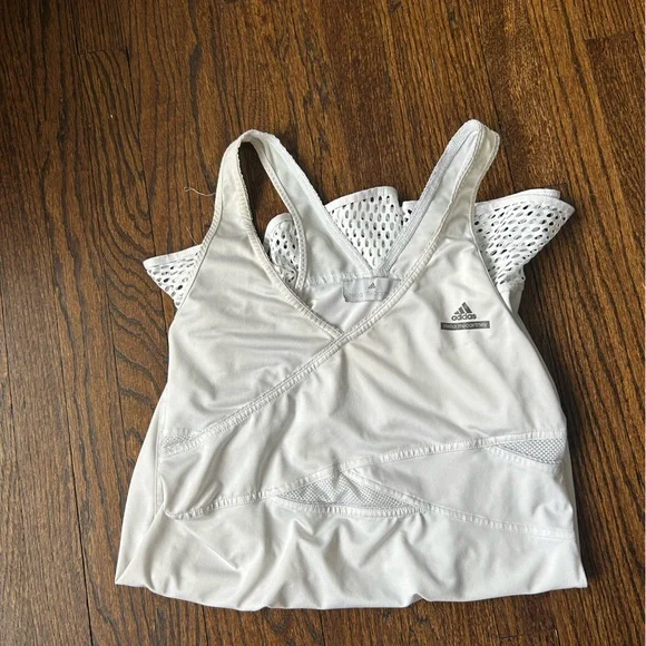 Adidas by Stella McCartney White Mesh Hem Dress - Picture 3 of 4